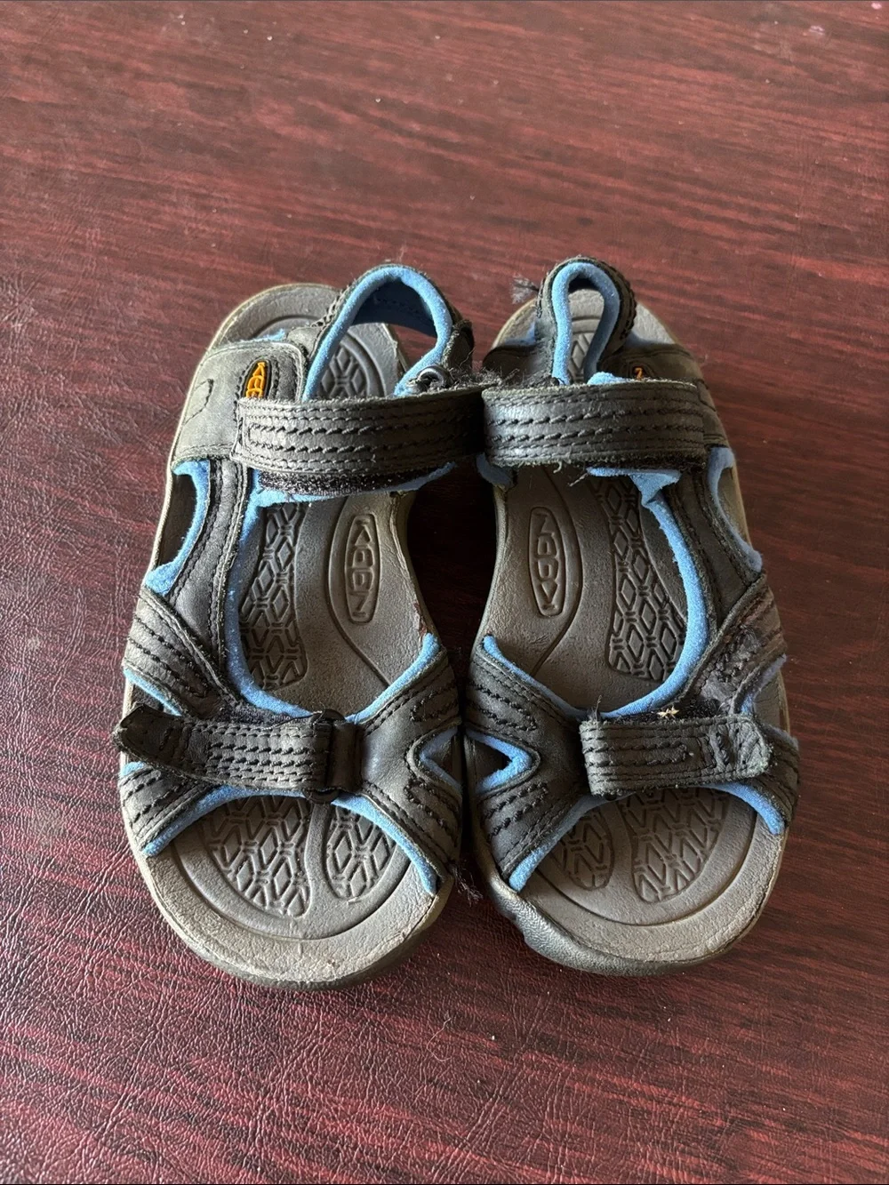 Keen Kids Brown and Blue Adjustable Outdoor Sandals